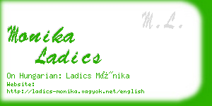 monika ladics business card